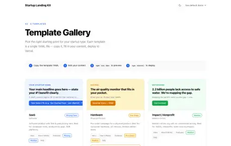 Startup Landing Kit